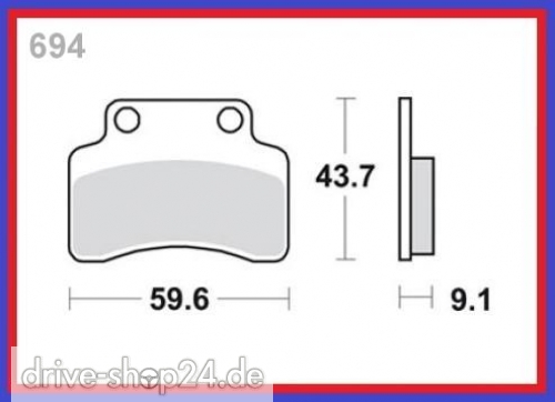 GENERIC-Explorer SPIN GE 25-45-50 BREMSKL�TZE Bremsbel�ge VORNE