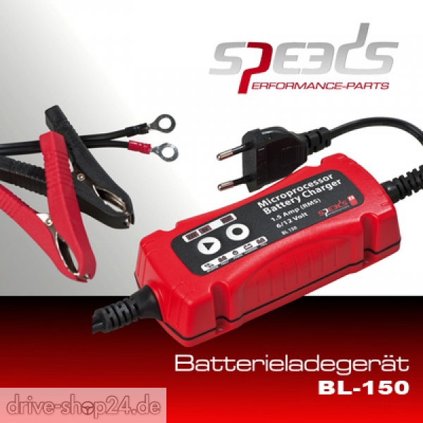 Speeds BL150 Batterie Ladeger�t f�r 6V / 12V Blei, MF, Gel, 2-65Ah