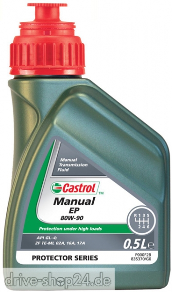 Schaltgetriebe�l Castrol Manual EP 80W - 90  Inhalt: 0,5 Liter Getriebe�l API GL-4 / ZF