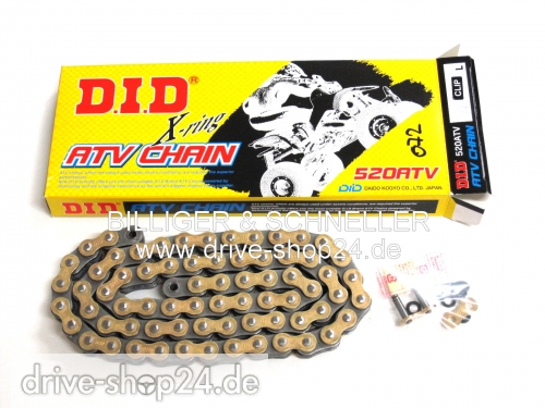 D.I.D KETTE ATV X-Ring Gold 520 er mit 72 Glieder - DID Quad