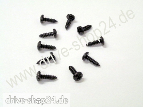 10x BLECHSCHRAUBEN schwarz 4,8x16 Kreuzschlitz Linsen-Schraube