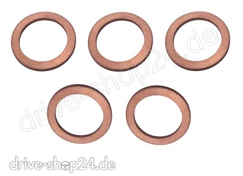 5x KUPFERDICHTRING Kupfer-Dichtung f�r �labla�schrauben 14x20