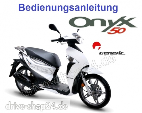 Bedienungsanleitung Scheckheft Schaltplan f�r GENERIC Onyx 50 S/W KOPIERT auf DIN-A4