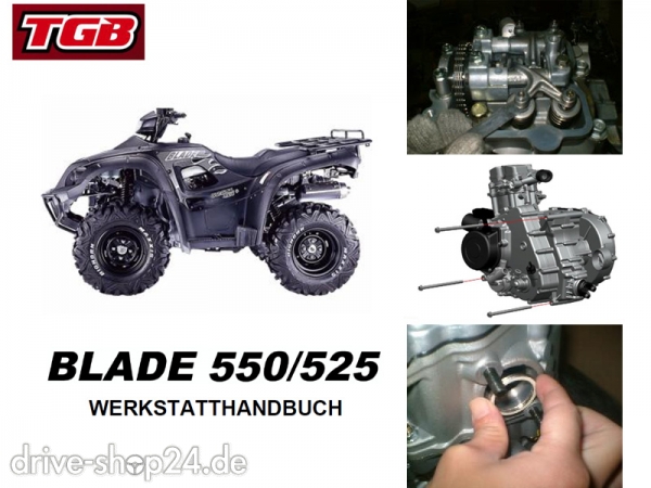 Werkstatt-Handbuch Reparaturanleitung f�r TGB Blade 525 / 550 S/W KOPIERT auf DIN-A4