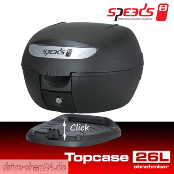 speeds Topcase 26 Liter von SHAD - SH26 Top-Koffer Box f�r Roller Quad ATV Motorrad