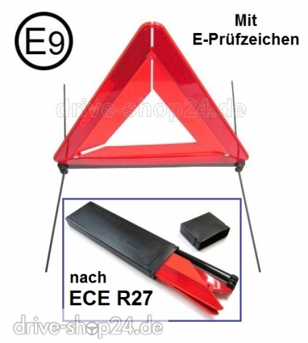 WARNDREIECK Pannenhilfe Pannendreieck mit E-Pr�fzeichen nach ECE